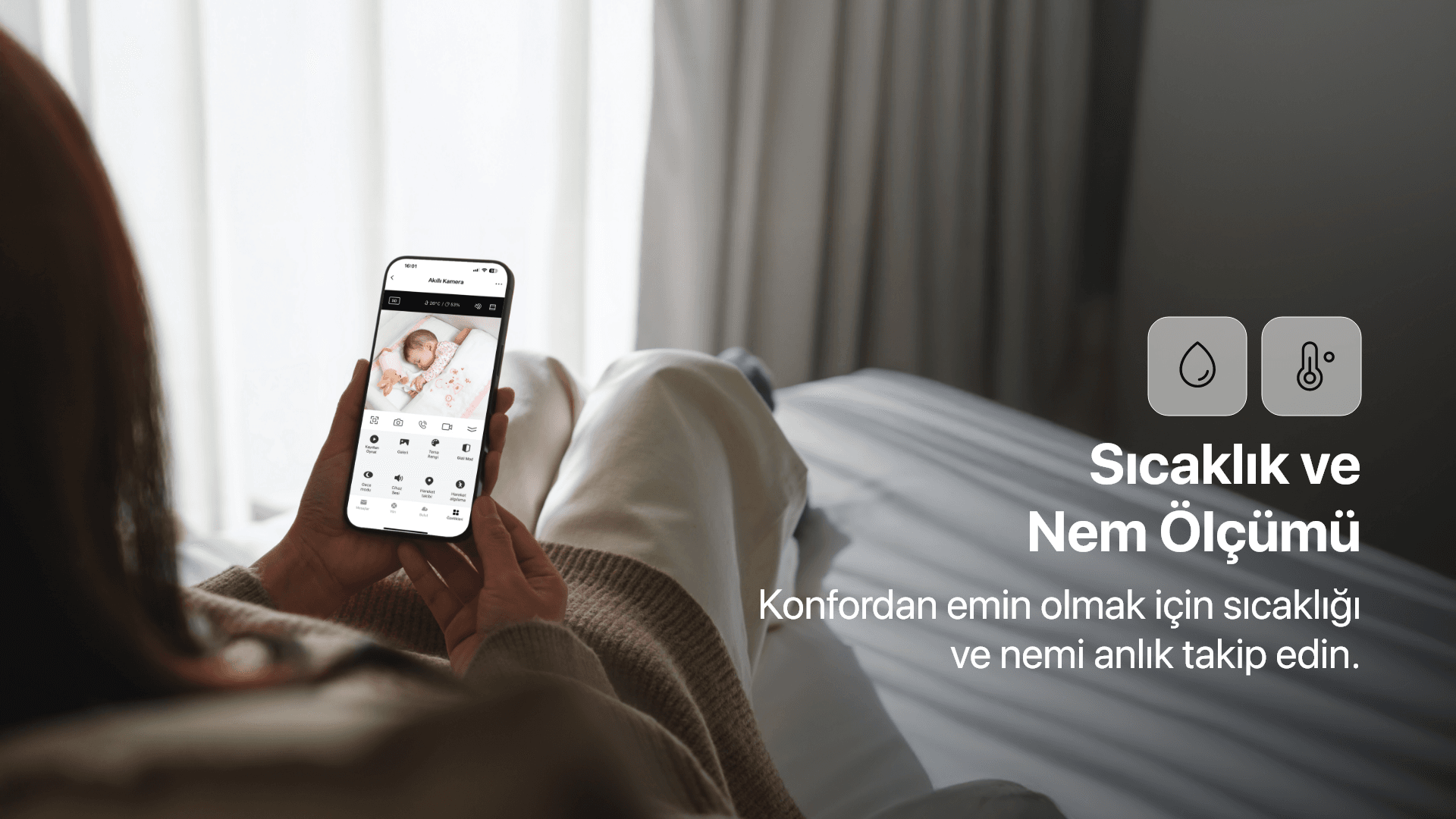 Akıllı Bebek Kamerası Dijital Monitörlü 5" LCD Smart Baby Camera