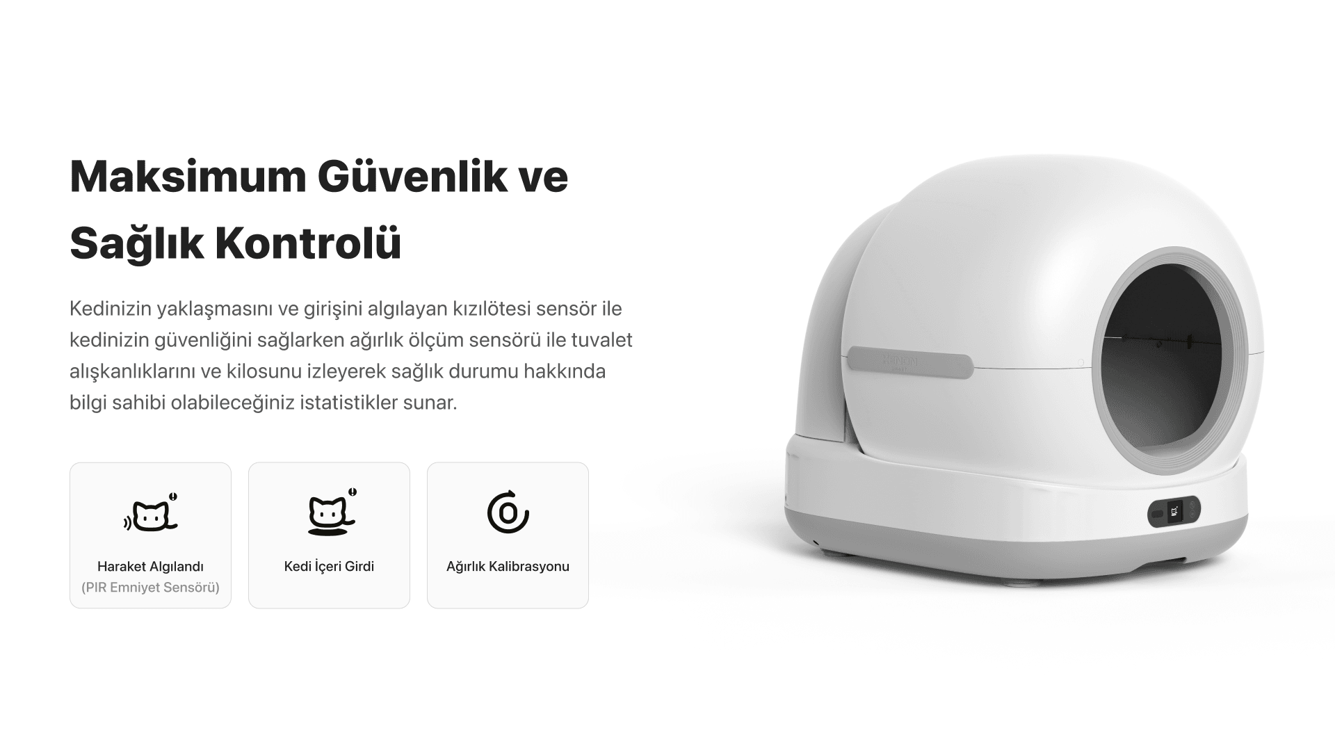 [Ön sipariş] Akıllı Otomatik Kedi Tuvaleti