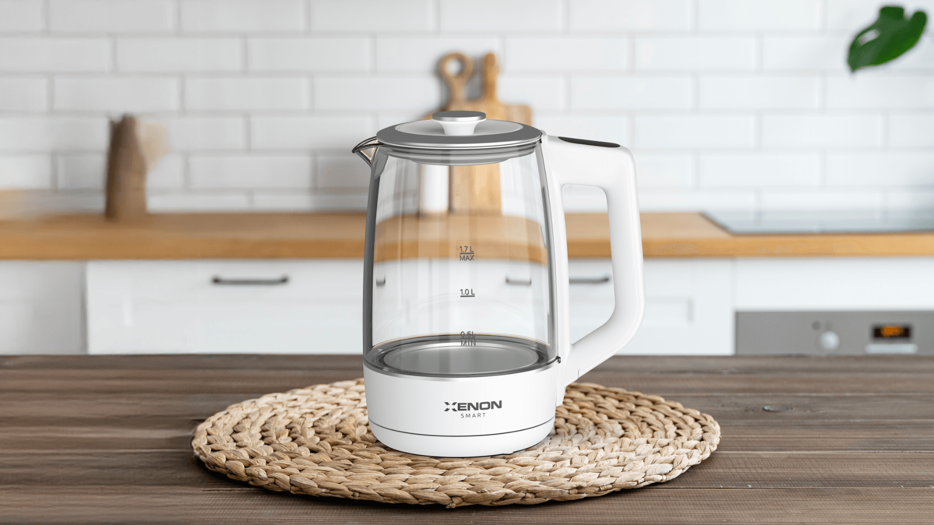 Akıllı Cam Kettle 1.7 L Beyaz