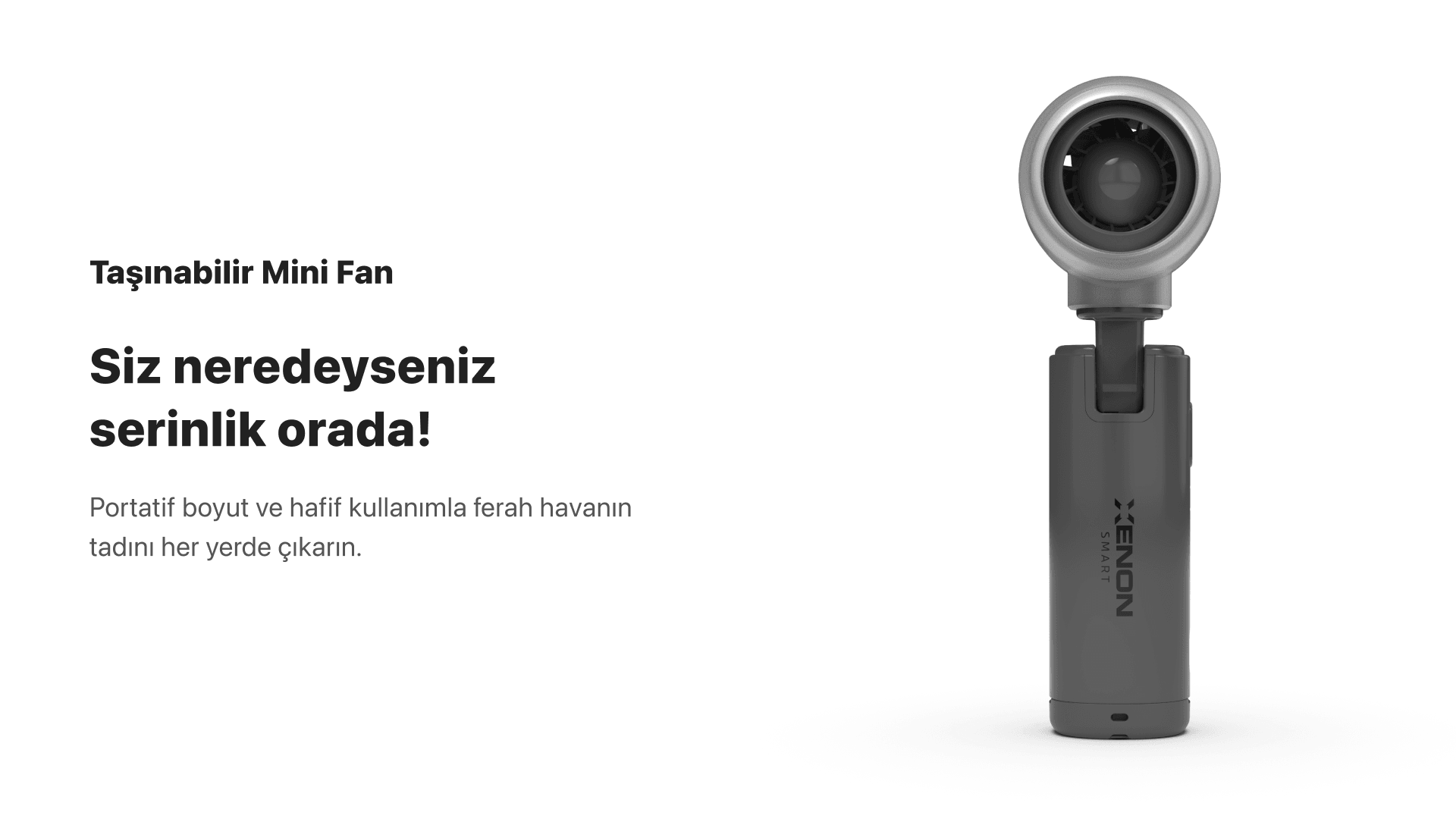 Mini El Fanı Gri