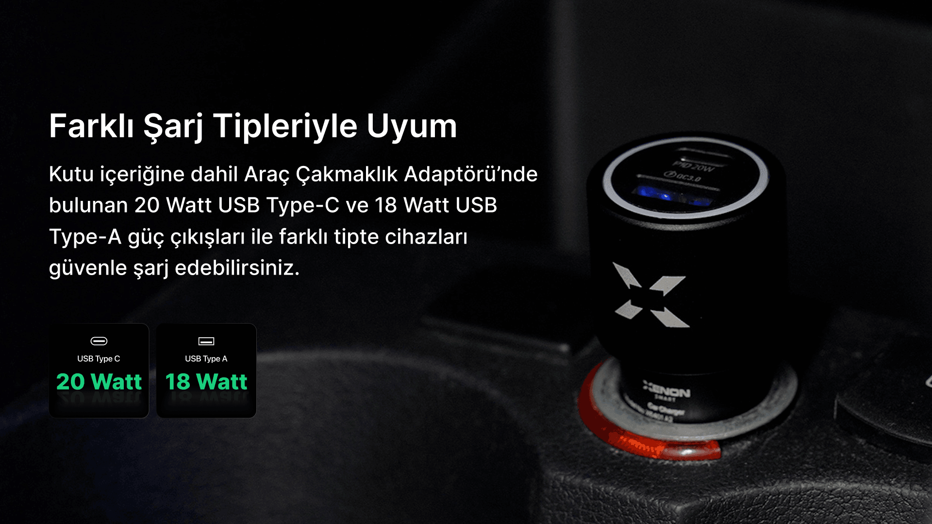 Araç İçi Kablosuz Şarj ve Telefon Tutucu