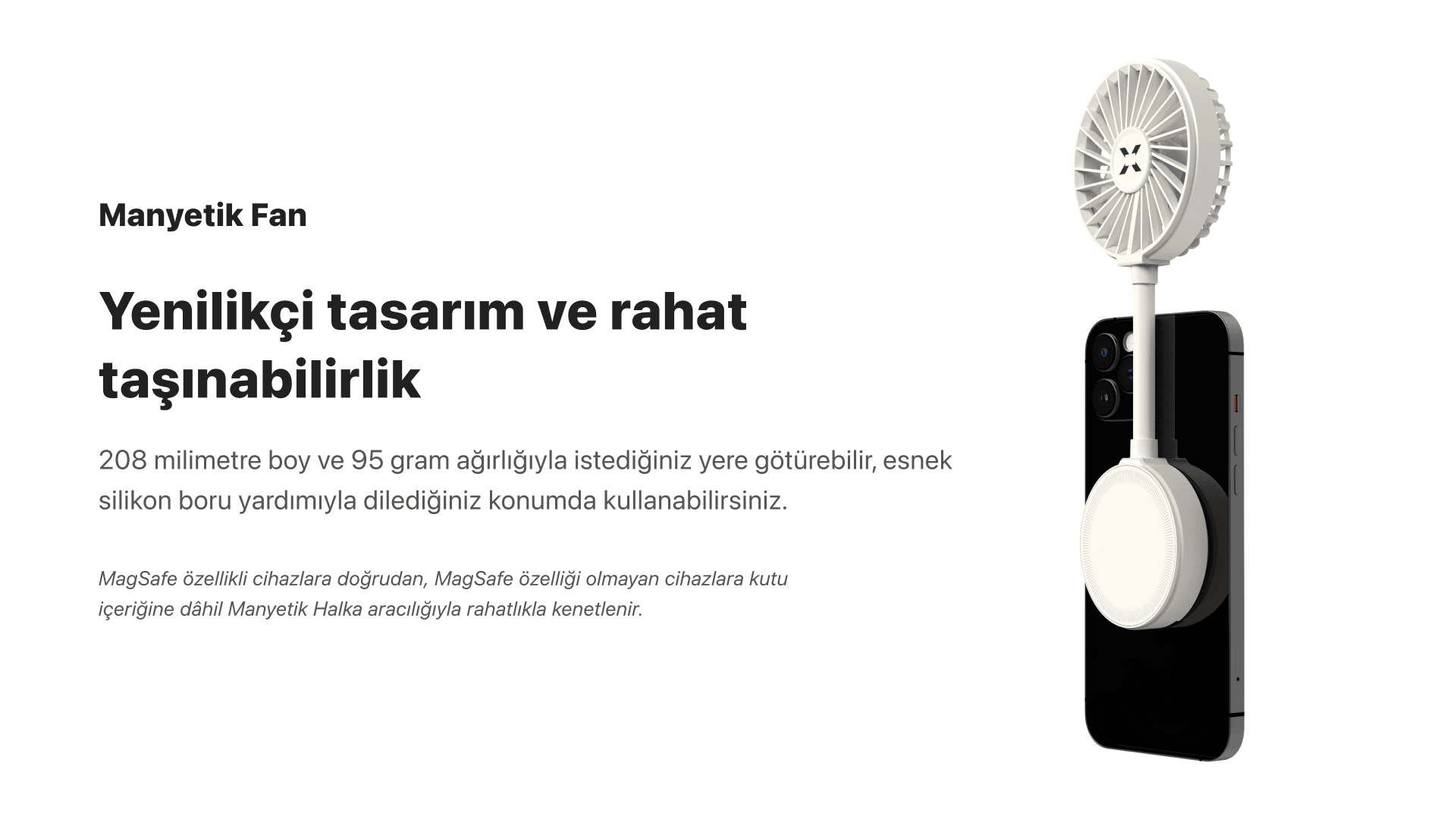 Manyetik Fan Beyaz