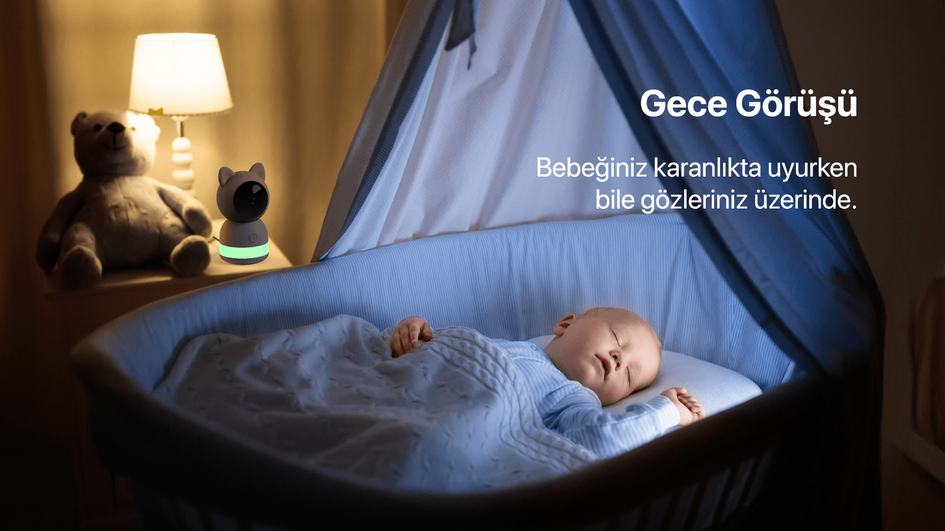 Akıllı Bebek Kamerası Dijital Monitörlü 5" LCD Smart Baby Camera