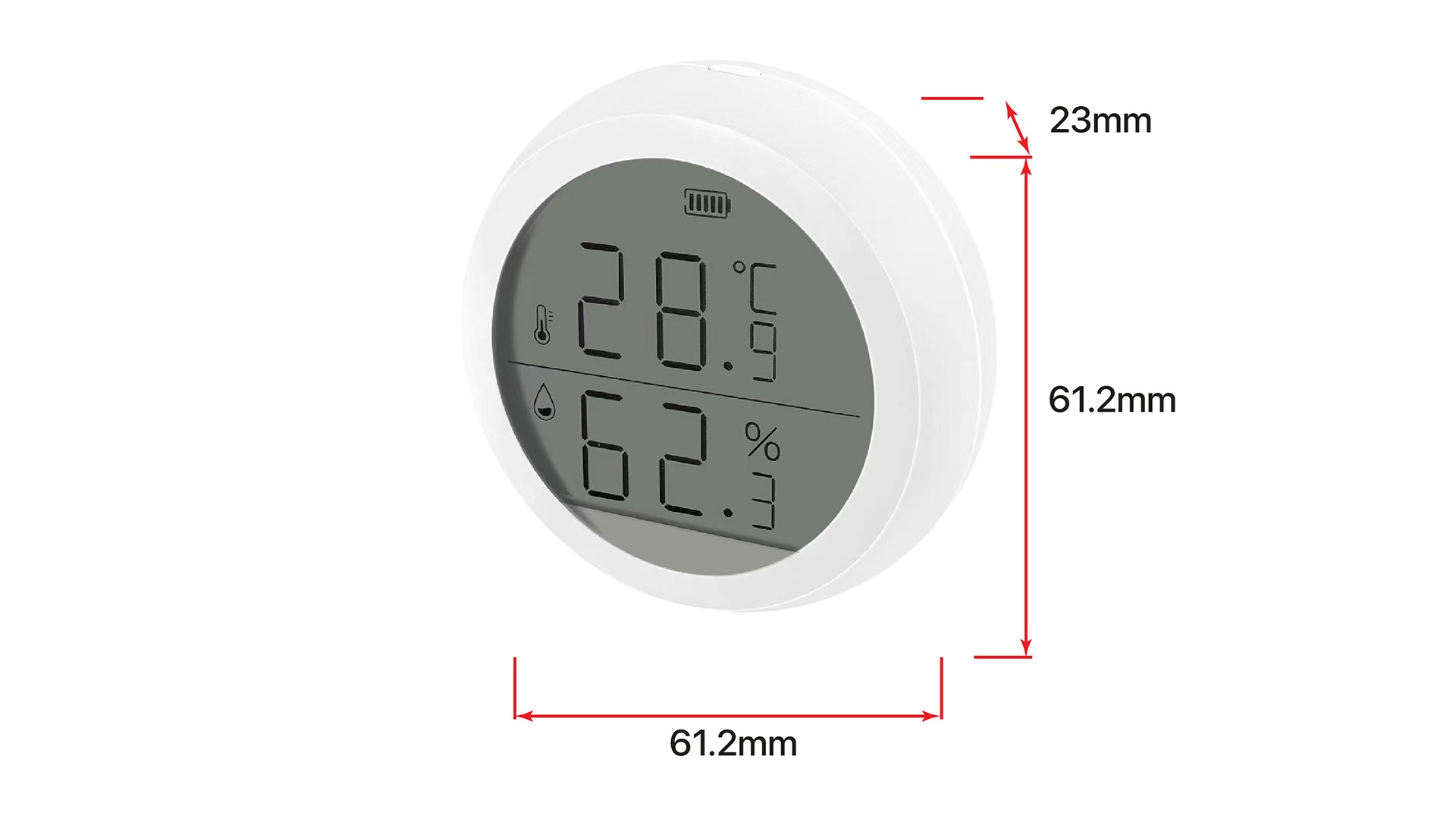 Zigbee Dijital Akıllı Sıcaklık Ve Nem Ölçer Termometre