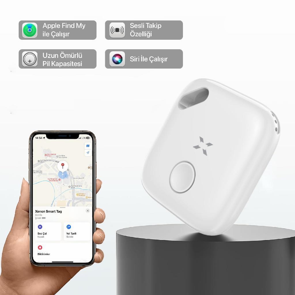 Smart Tag 3 Adet Akıllı Takip Cihazı Beyaz (Apple Lisanslı)