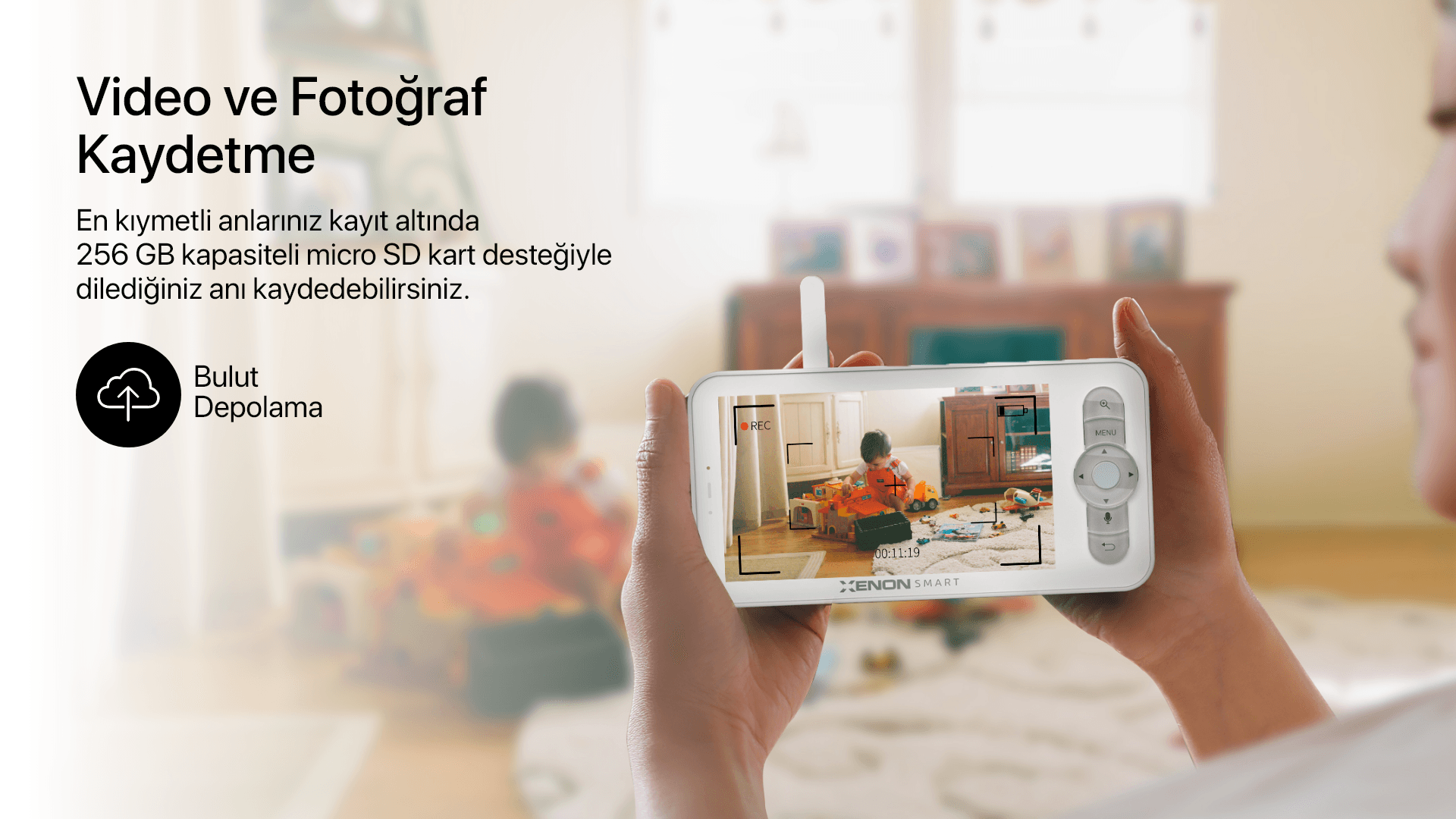 Akıllı Çift Kameralı Monitörlü Bebek Kamerası