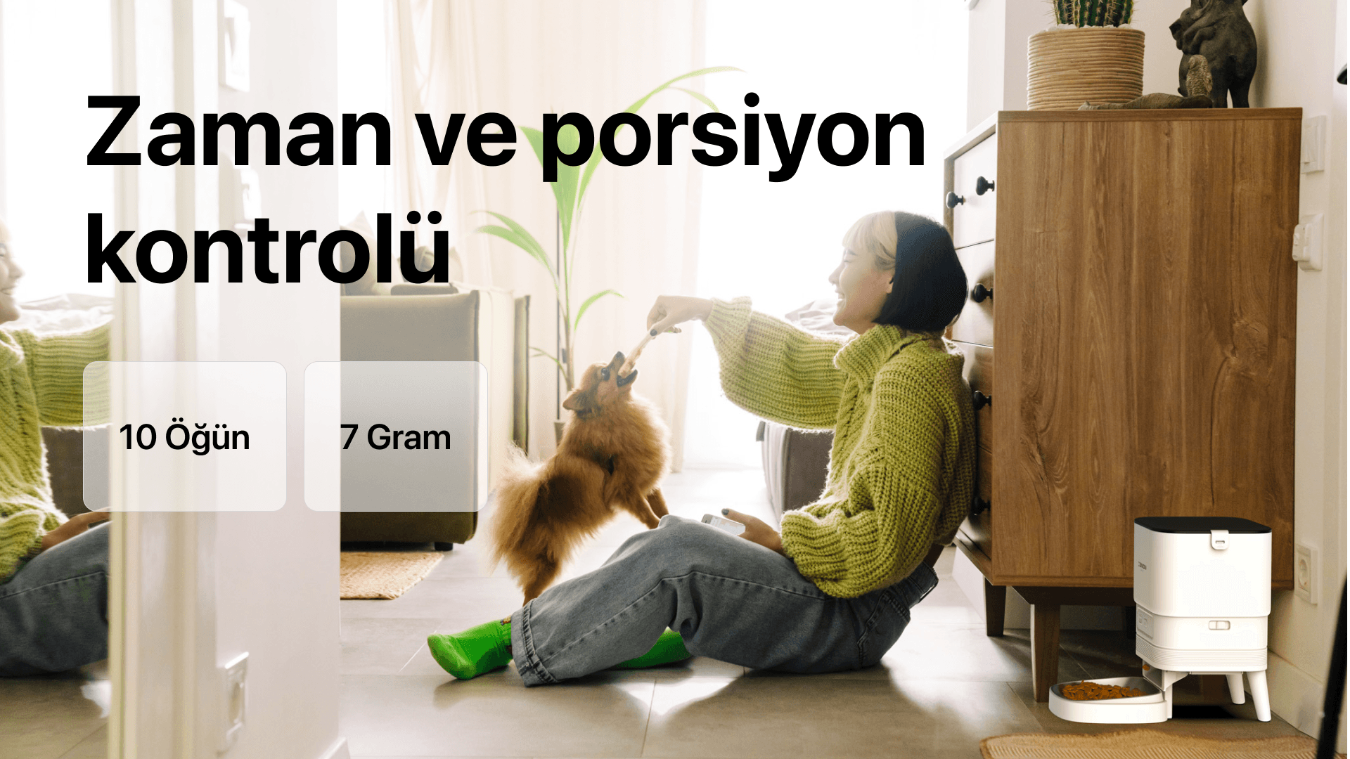 Akıllı Mama Kabı Beyaz