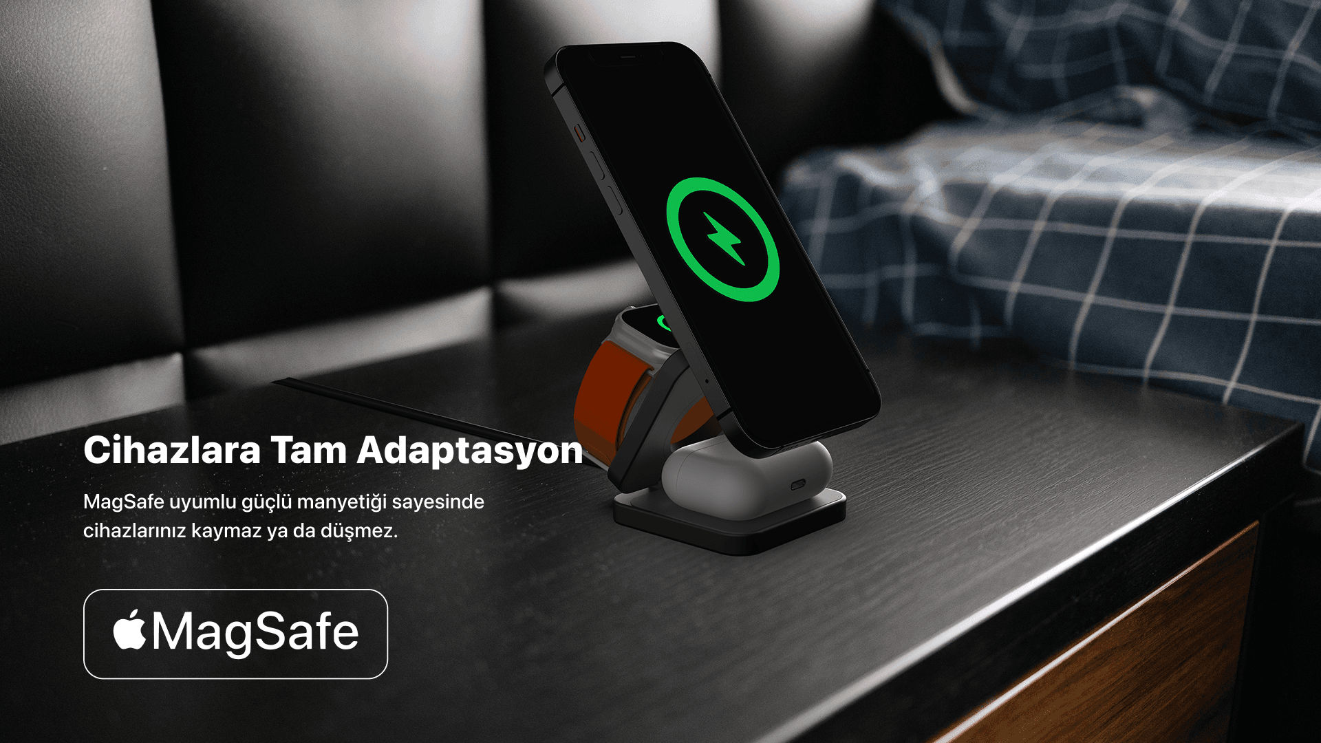 3-in-1 Kablosuz Şarj Standı