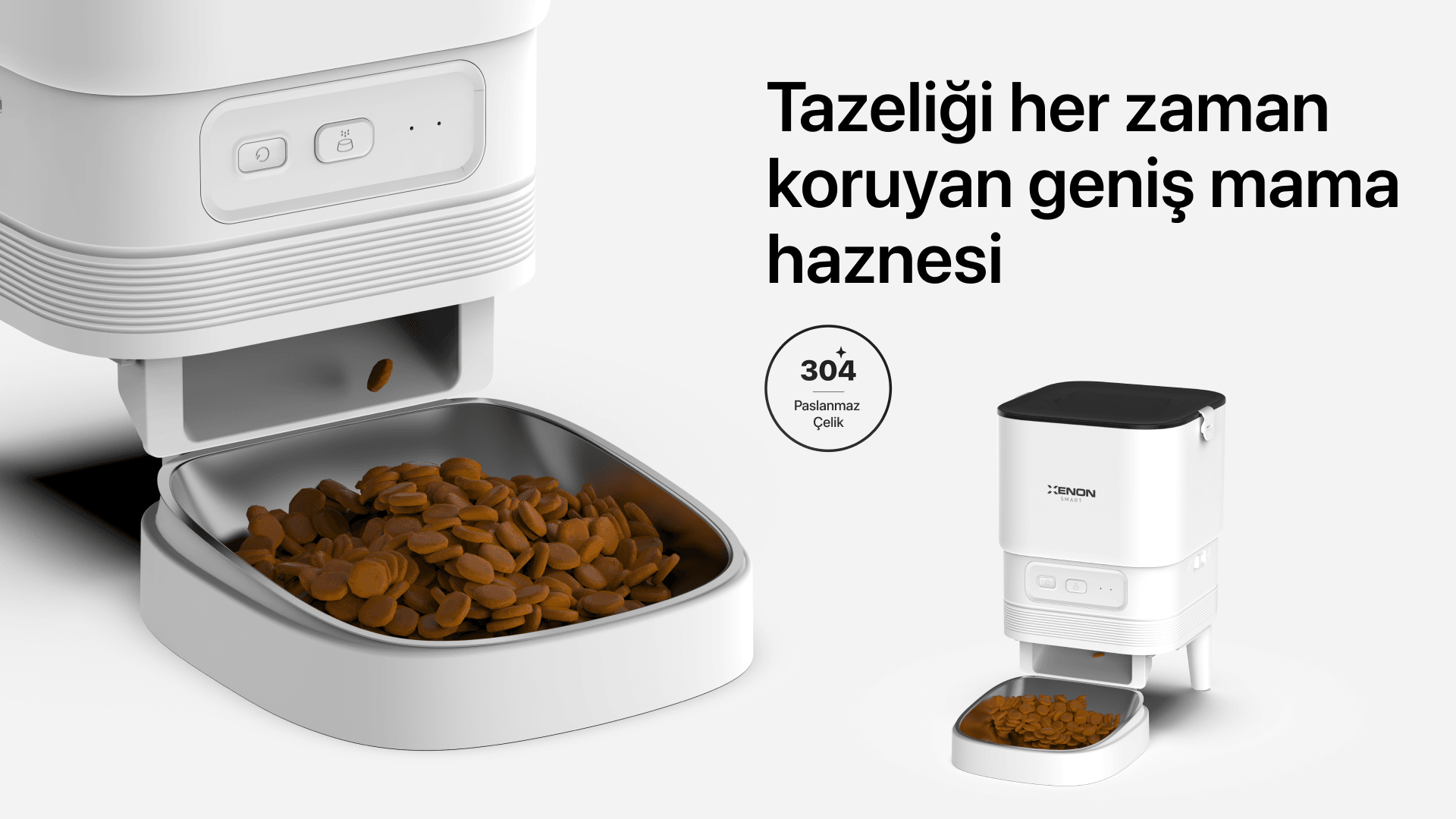 Akıllı Mama Kabı Beyaz