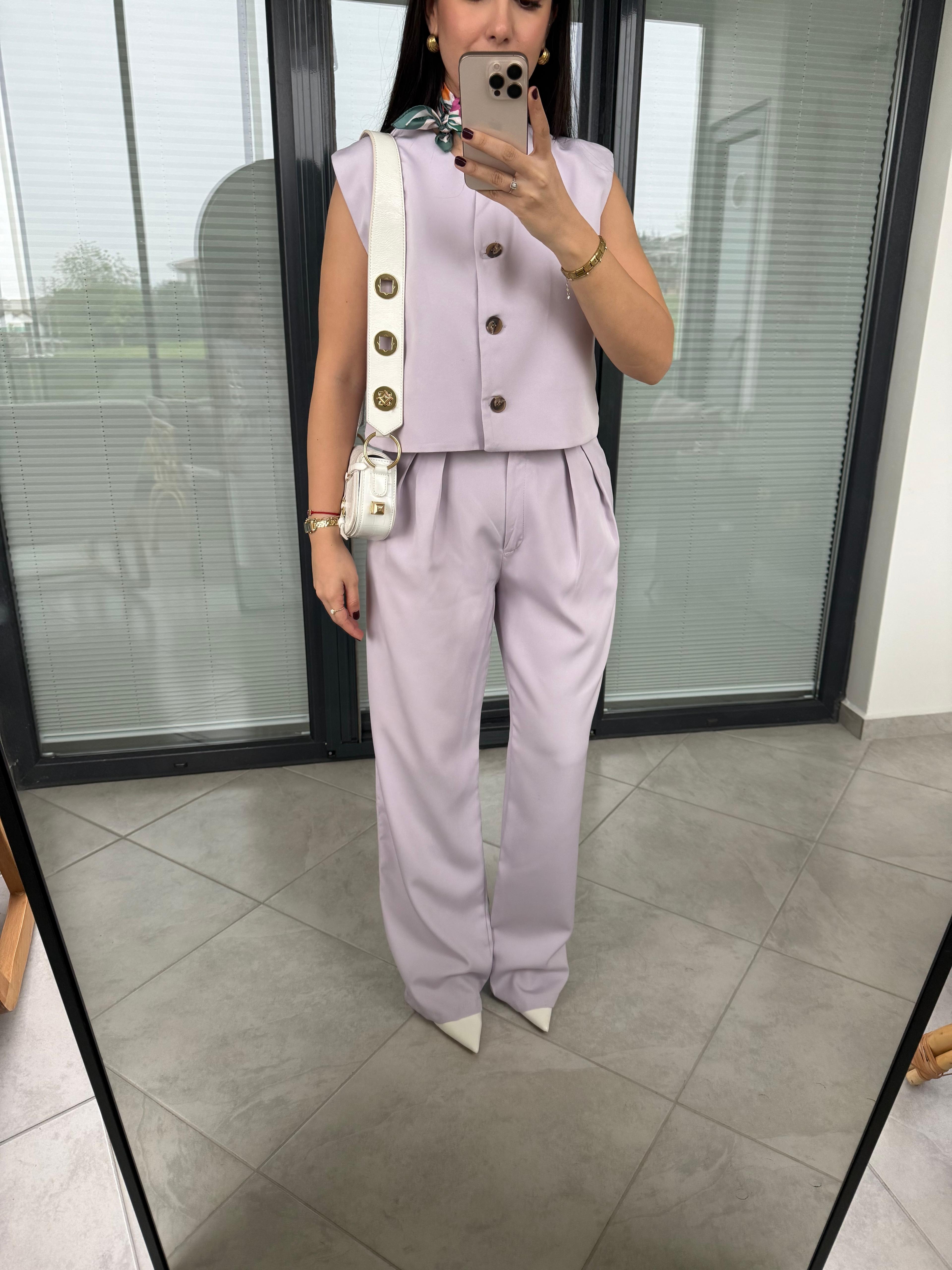 YELEK PANTOLON TAKIM- lila