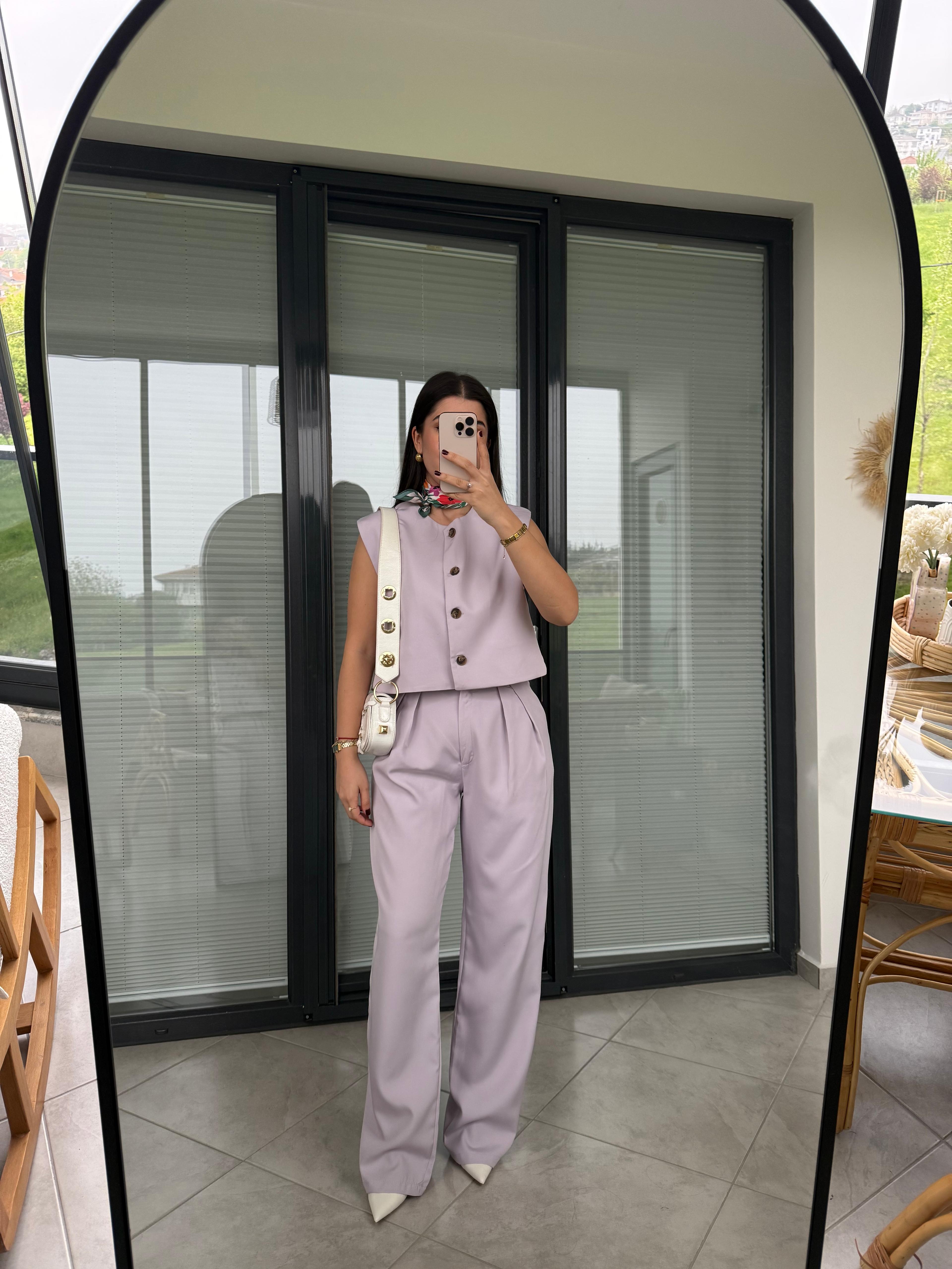 YELEK PANTOLON TAKIM- lila