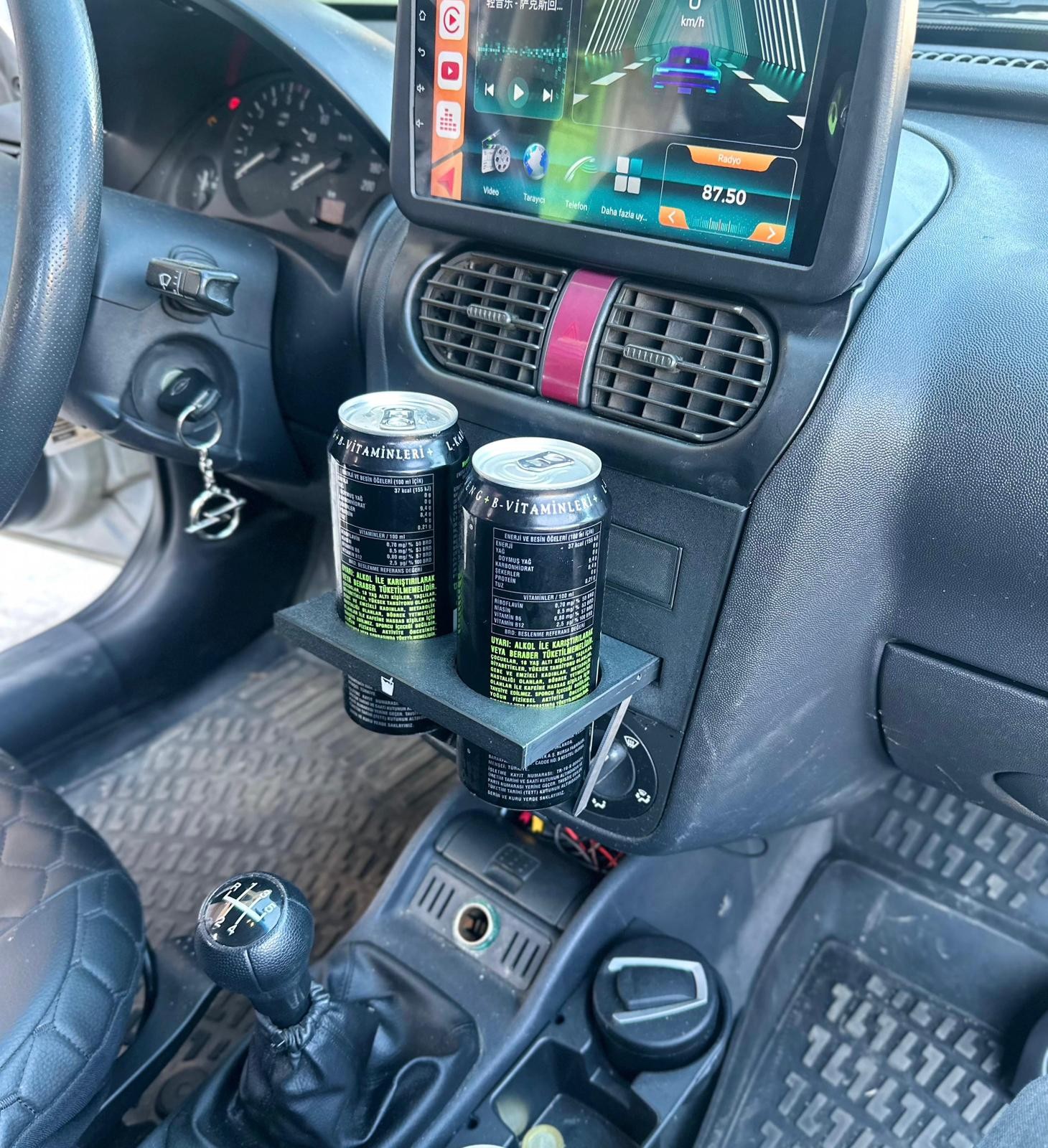 Opel Corsa Combo C Bardaklık Saklama Gözü ve Telefon Tutucu
