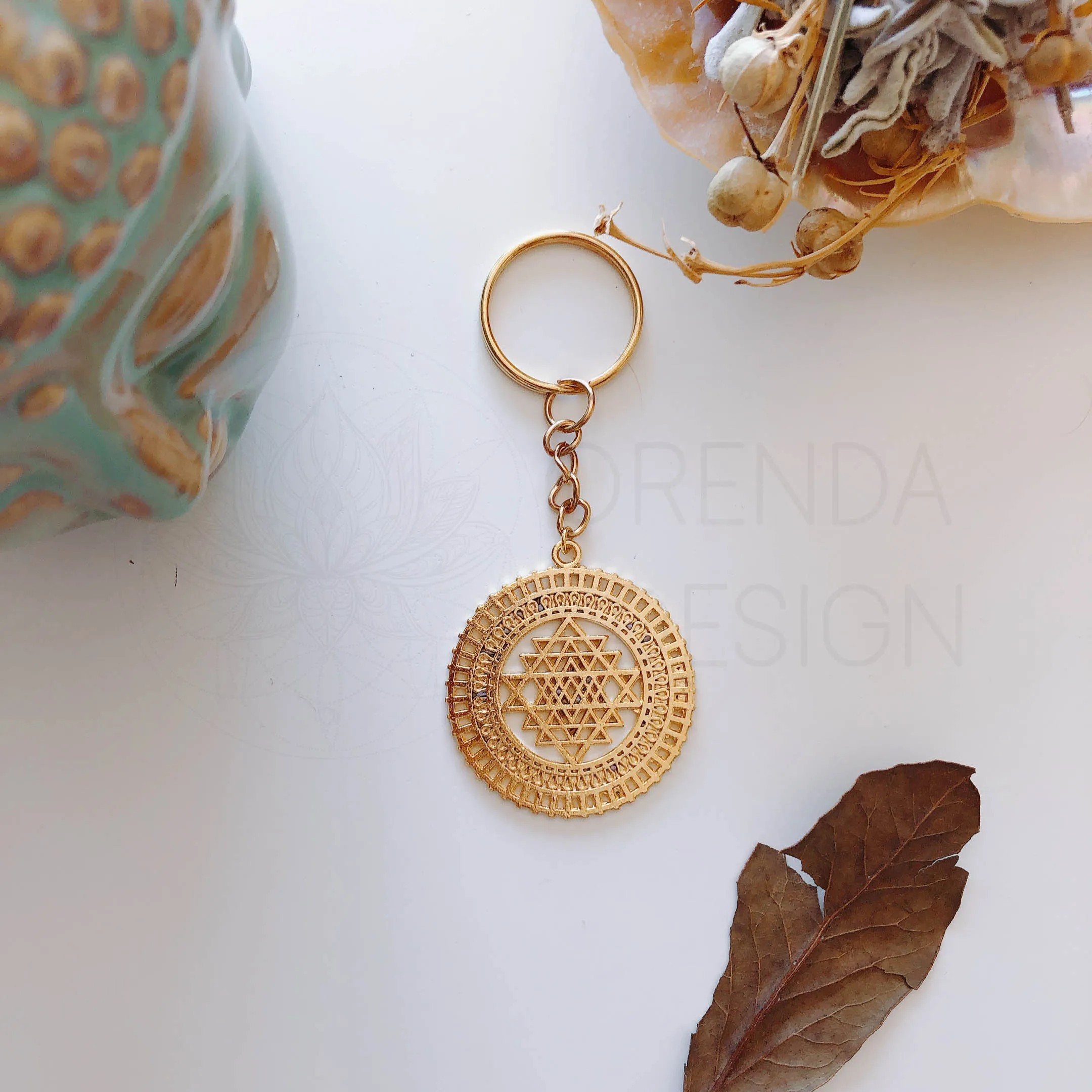 Gold Sri Yandra Keychain