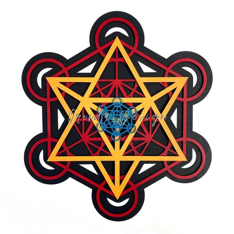 Mandala Metatron Cube-Merkabah-Sriyantra No: 4