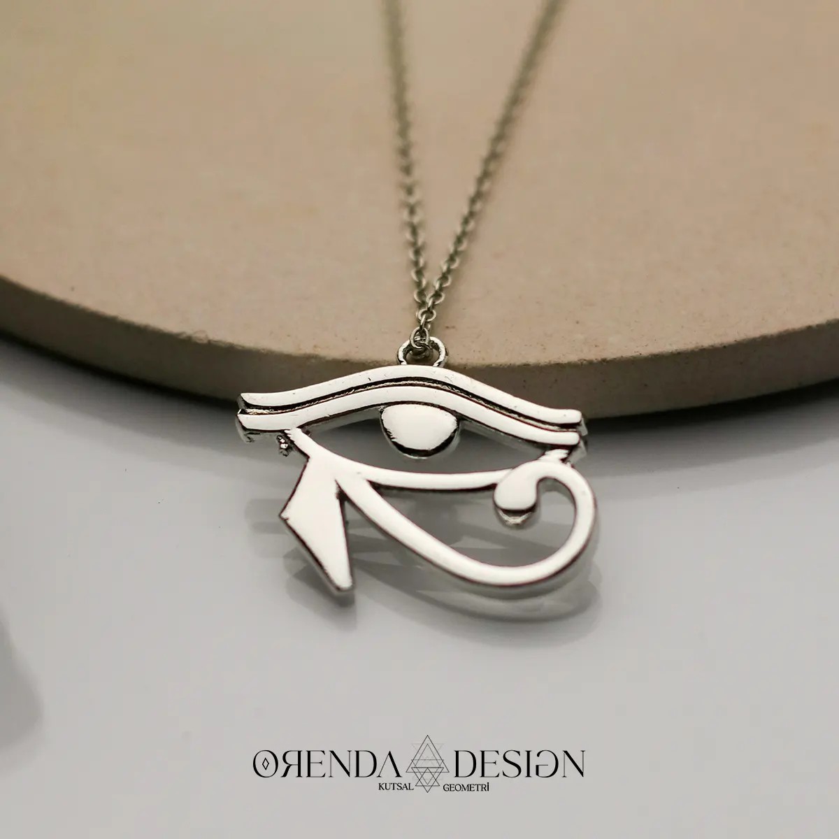 Horus' Eye Necklace - Silver