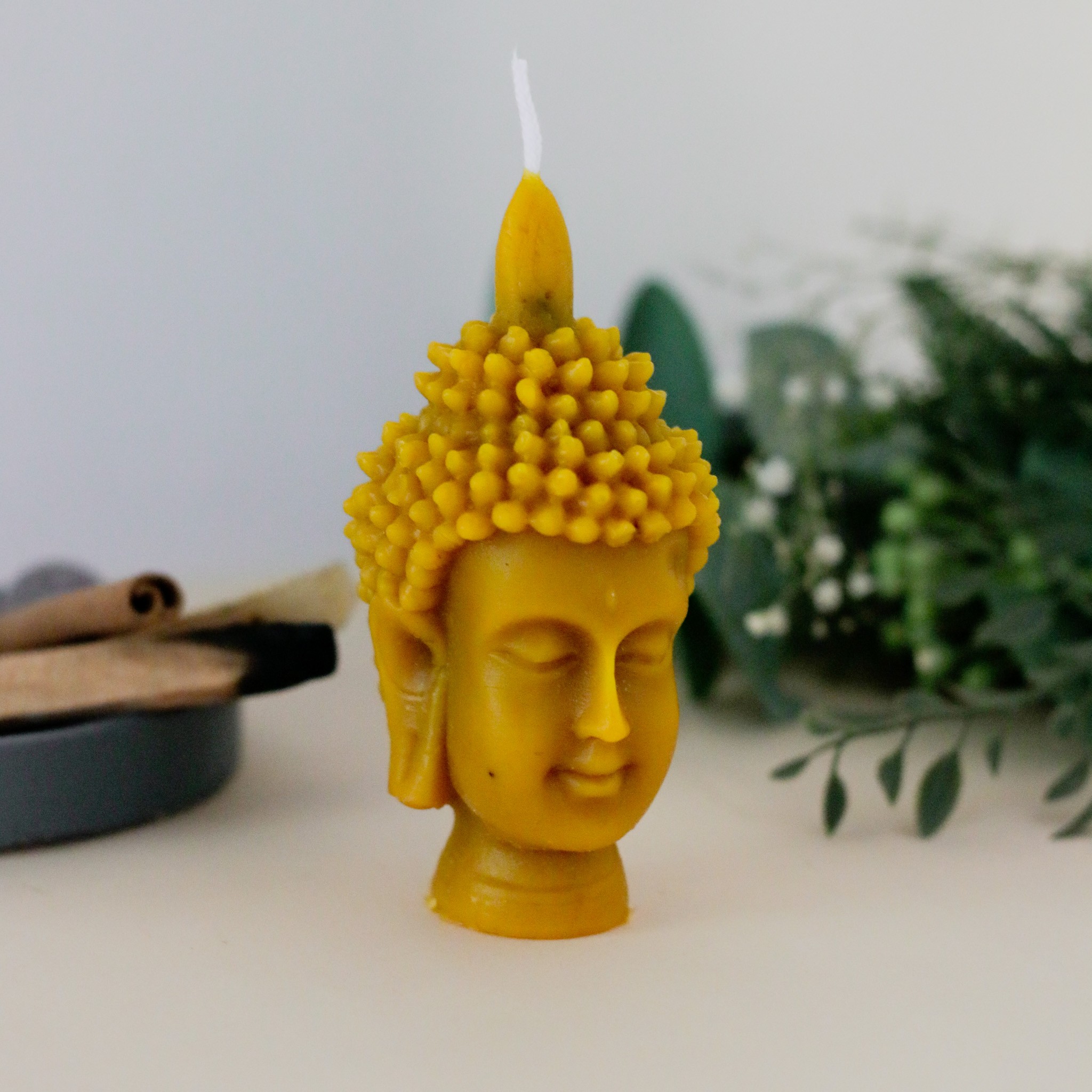 Buddha Head Honey Candle Model 2
