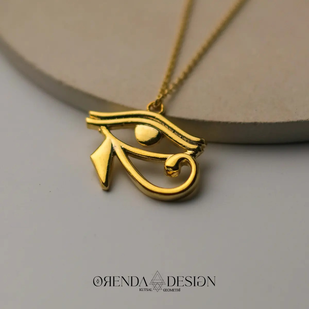 Horus Eye Necklace - Gold