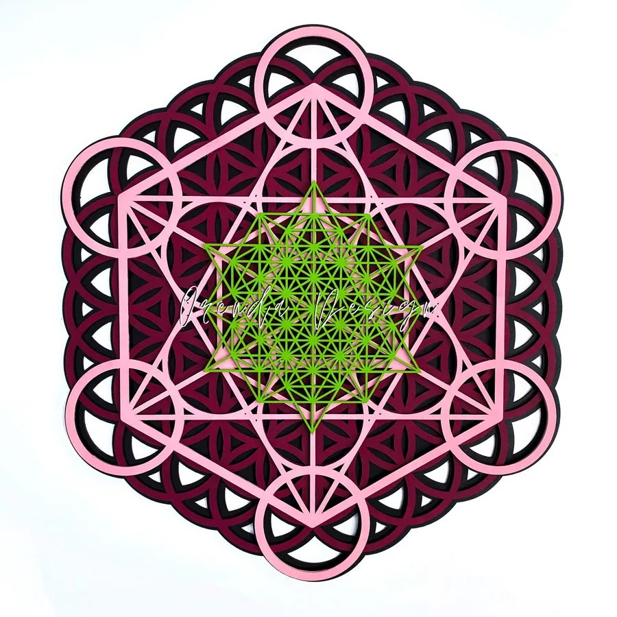 Mandala Life Flower-Metatron Cube-Tetrahedron No: 3