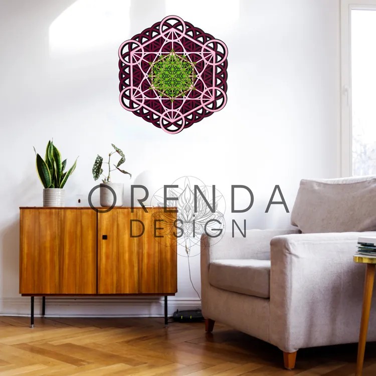 Mandala Life Flower-Metatron Cube-Tetrahedron No: 3