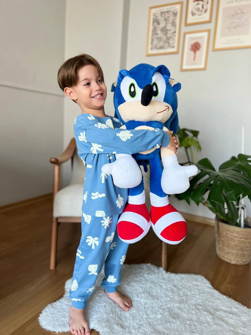 P3111 Palmiye Pijama Takımı - Mavi