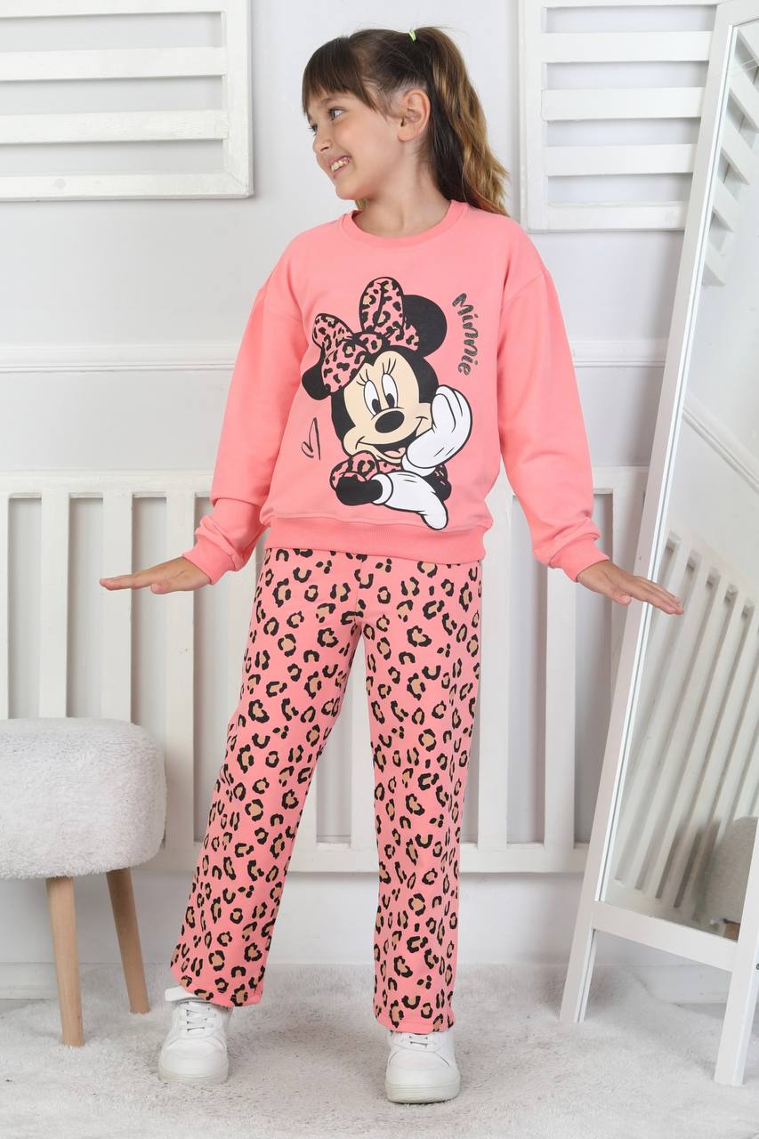Stl Leopar Desen Mickey Mouse Kız Takım