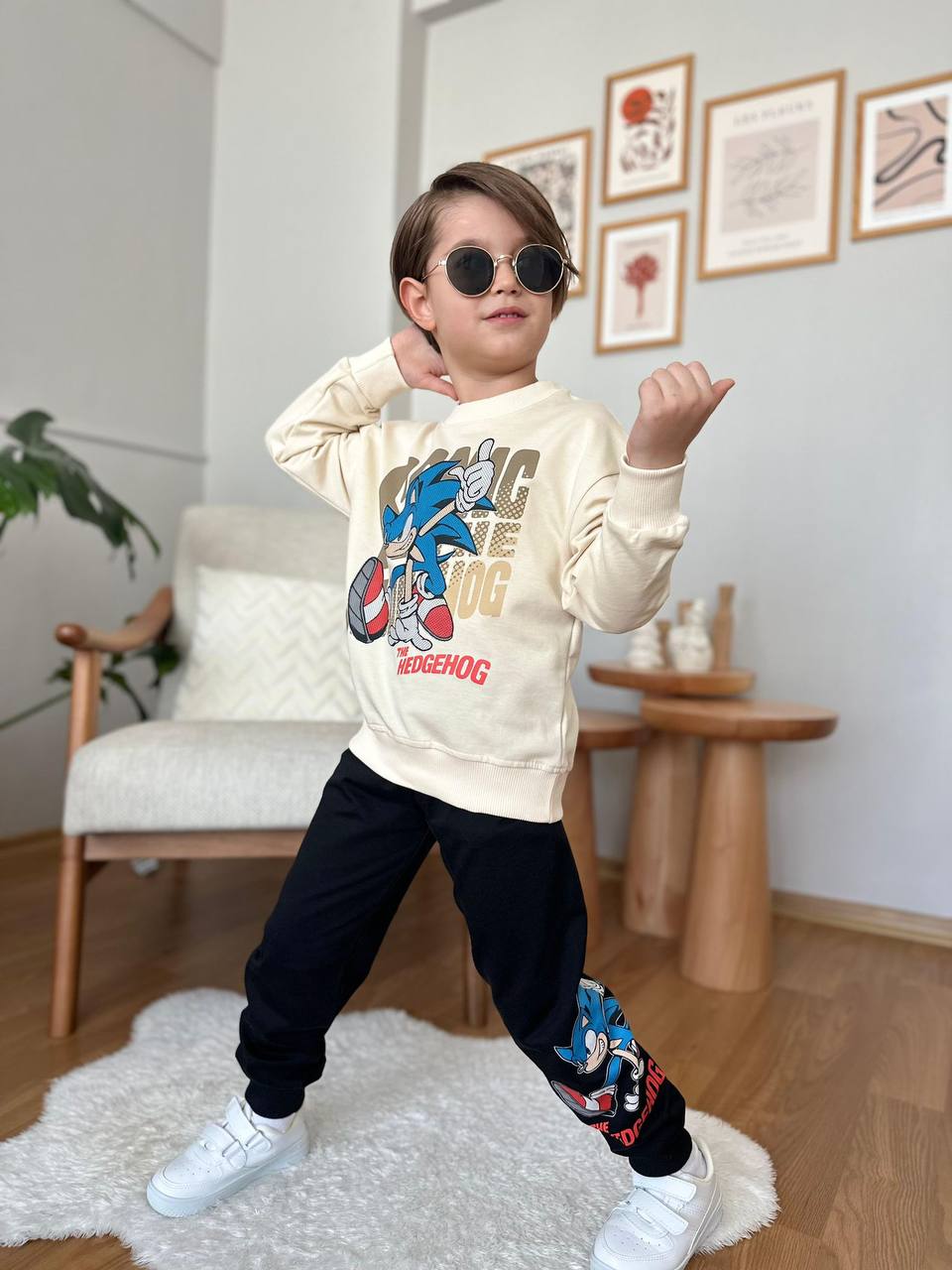 1325 Sonic Efsane 2li Takım - Krem Rengi