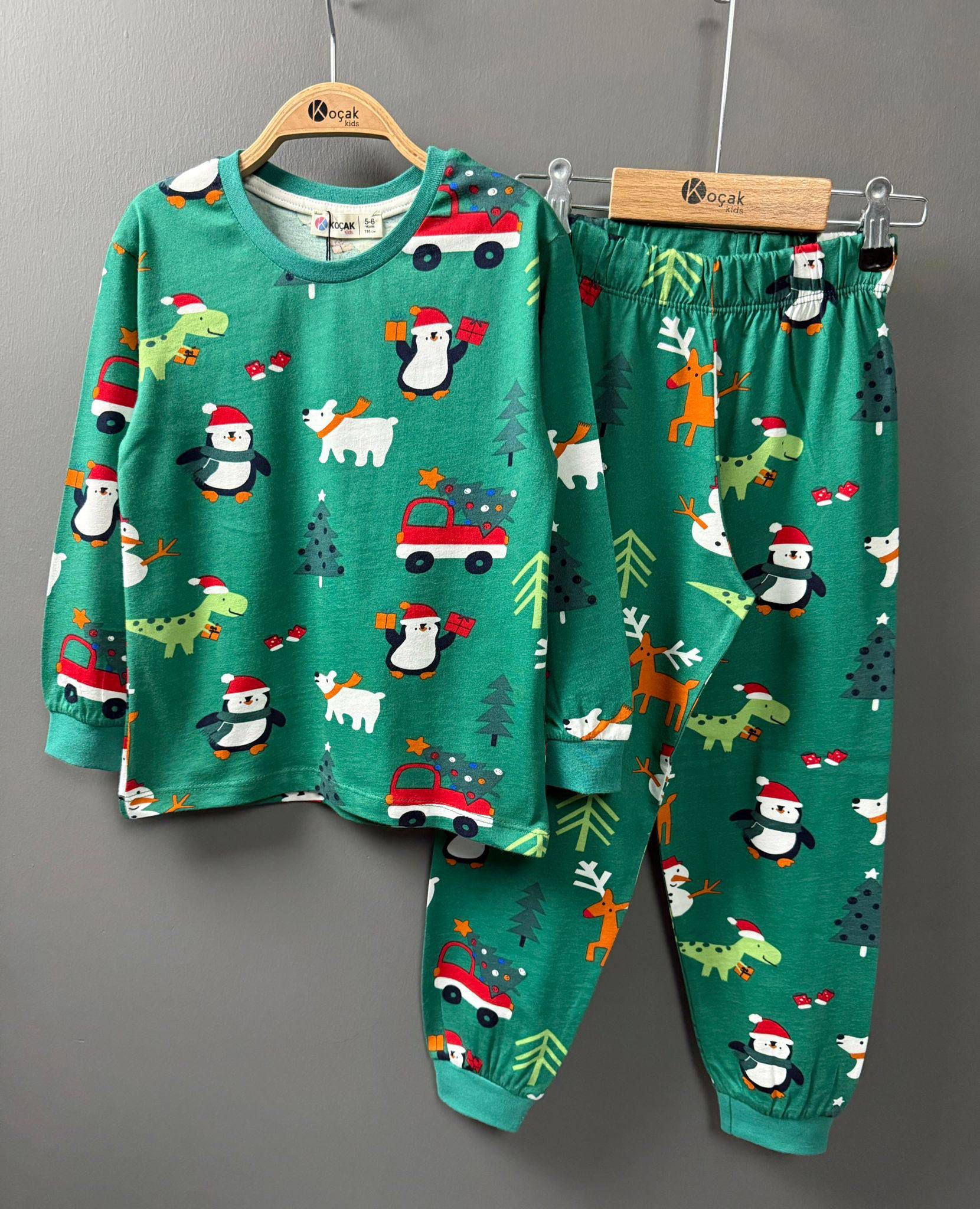 PJM 3301 Noel Baskılı Unisex  Pijama Takımı