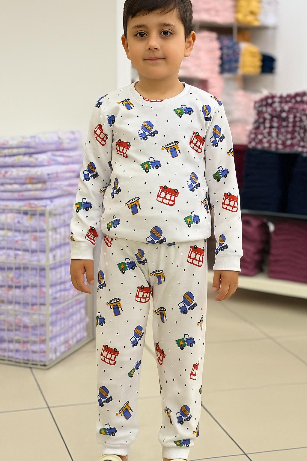 Stl Kaykay Otobüs Kamyon İnterlok Kalın Erkek Pijama Takım