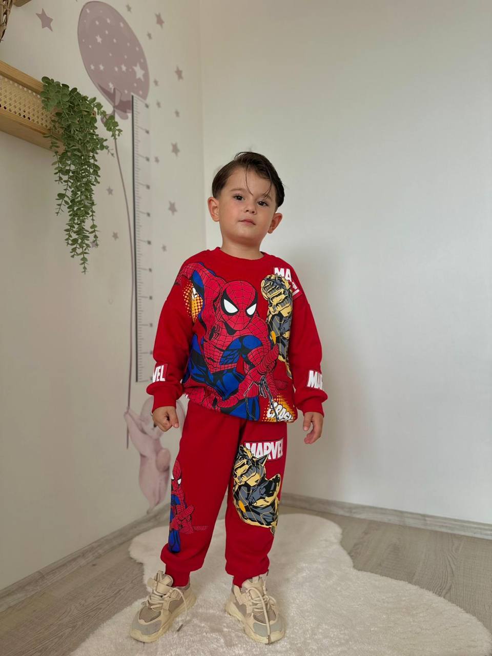 2894 Spiderman Marvel 3 iplik Şardonlu 2li Takım