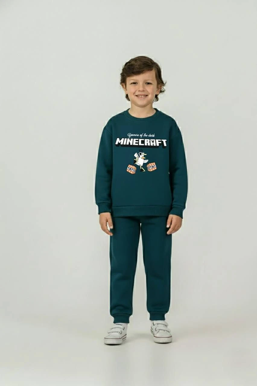 Hrb Minecraft TNT baskı 3 ip şardonlu Erkek Takım