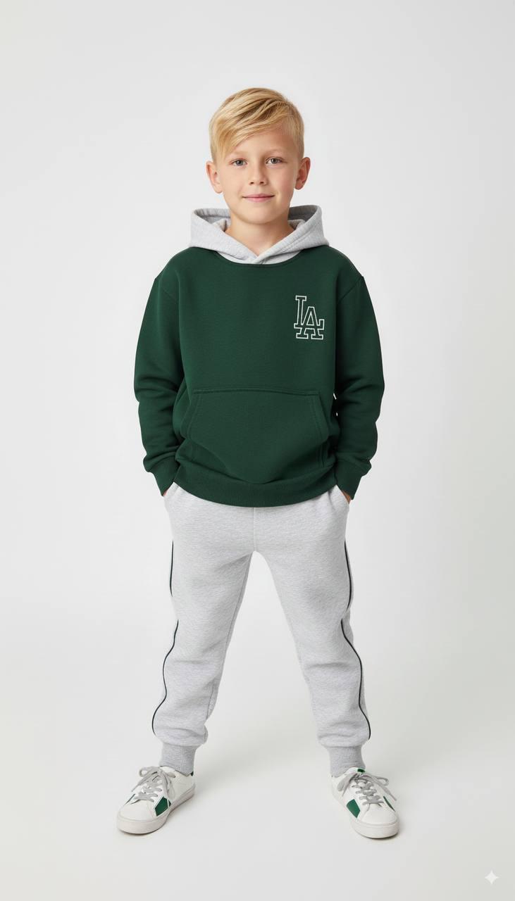 Jlb Eln Kangru Cep Kapişonlu Şeritli Oversize Unisex Takım