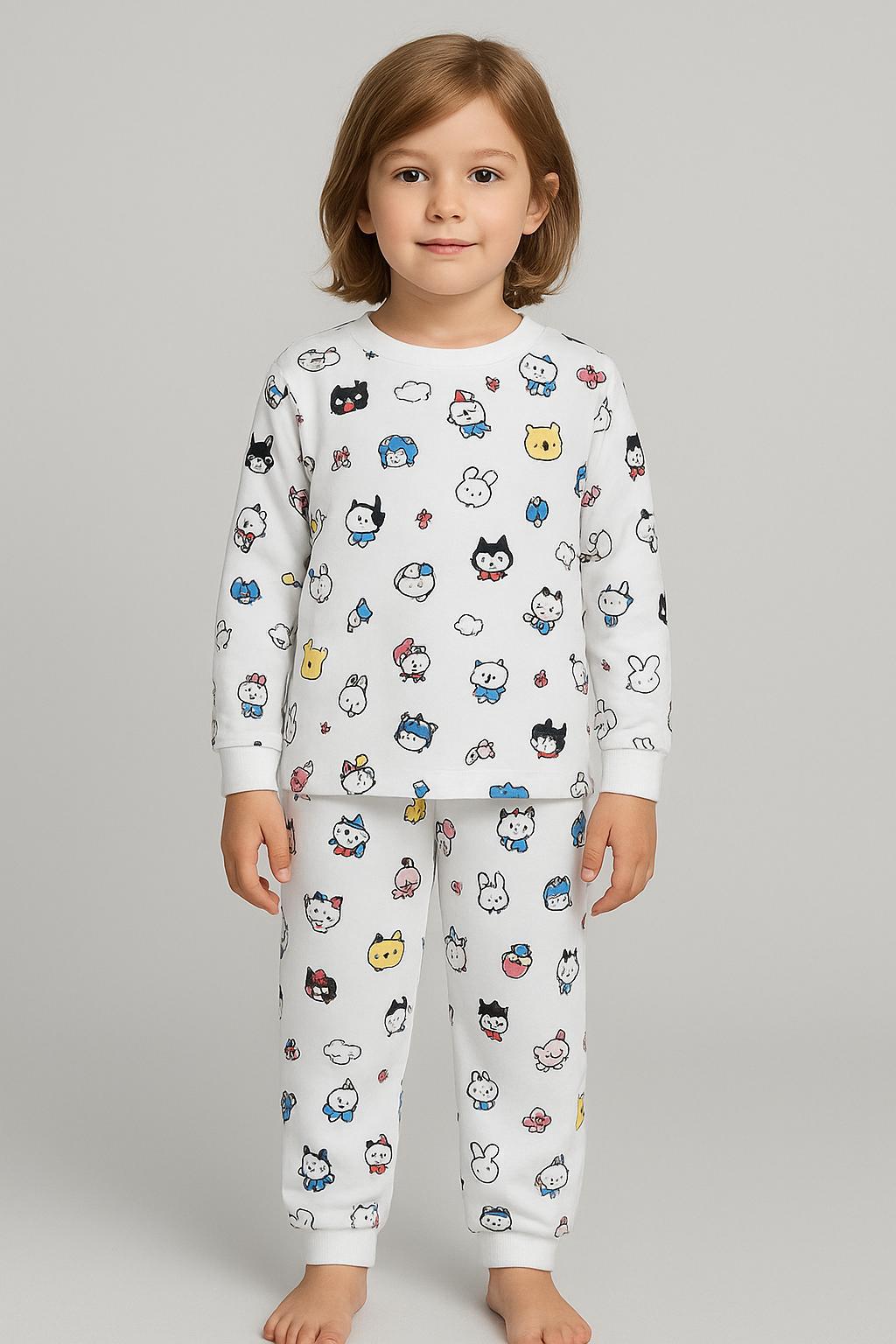 Stl Kuromi Tavşan İnterlok Kalın Unisex Pijama Takım
