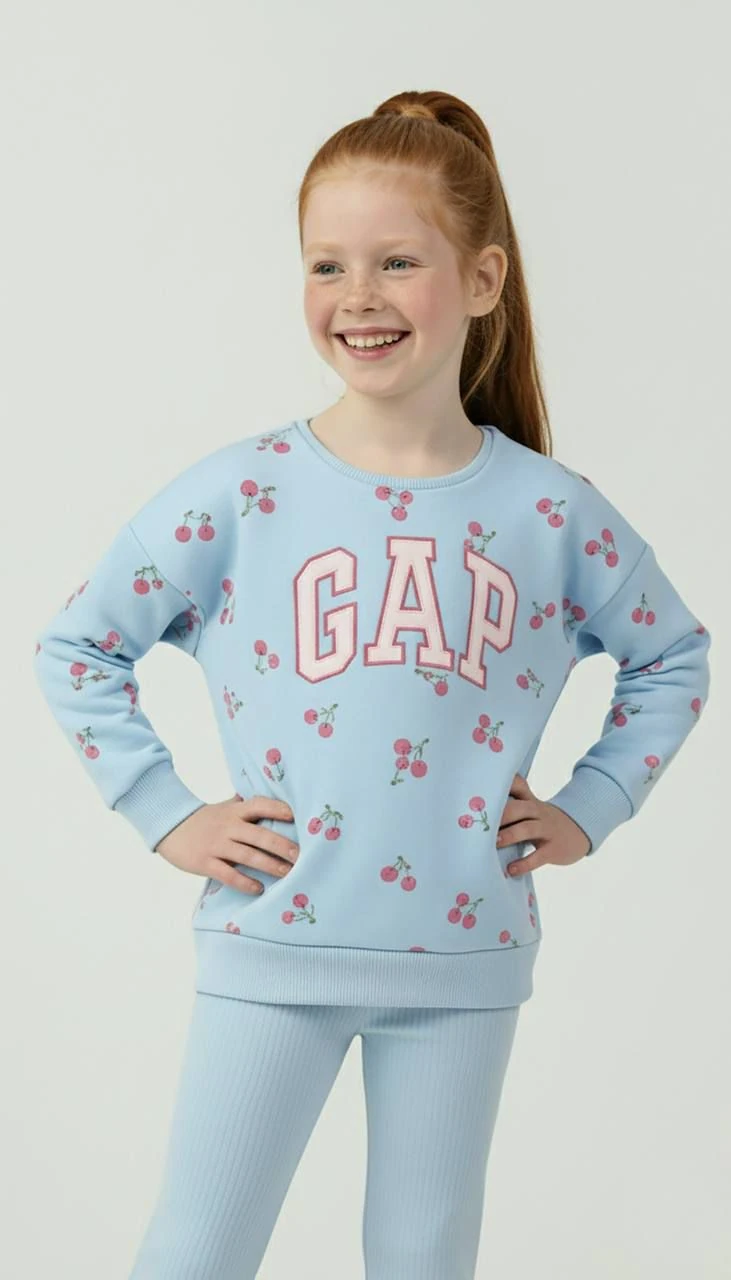 Hrb GAP Vişne baskı 3 ip şardonlu Kız Takım