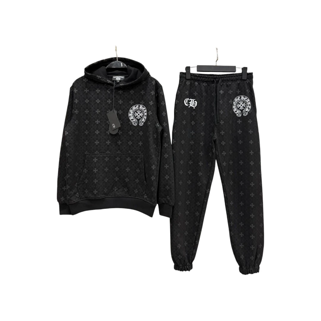 Chrome Hearts Tracksuit Black White 