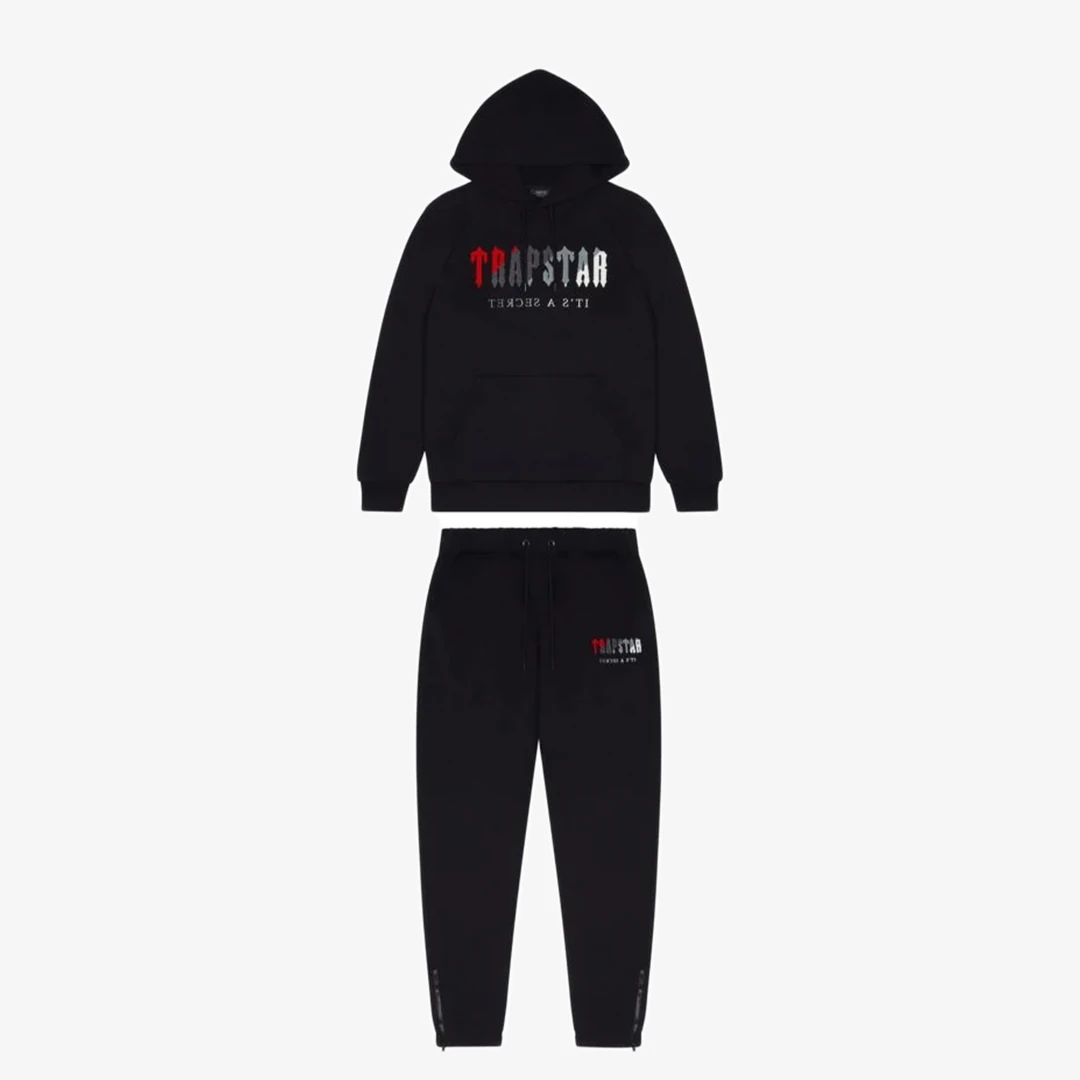 Trapstar Chenille Tracksuit Black Red