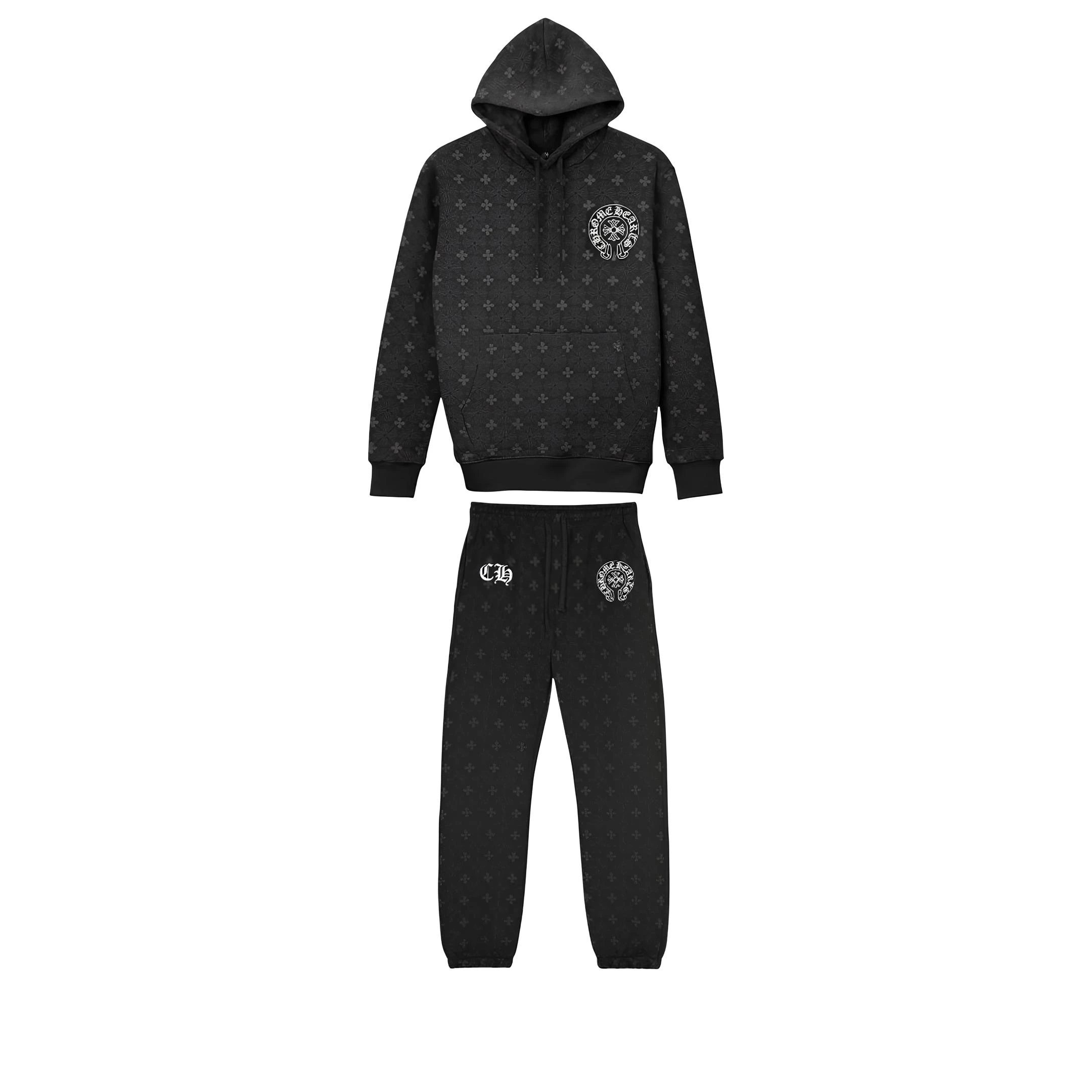 Chrome Hearts Tracksuit Black White 