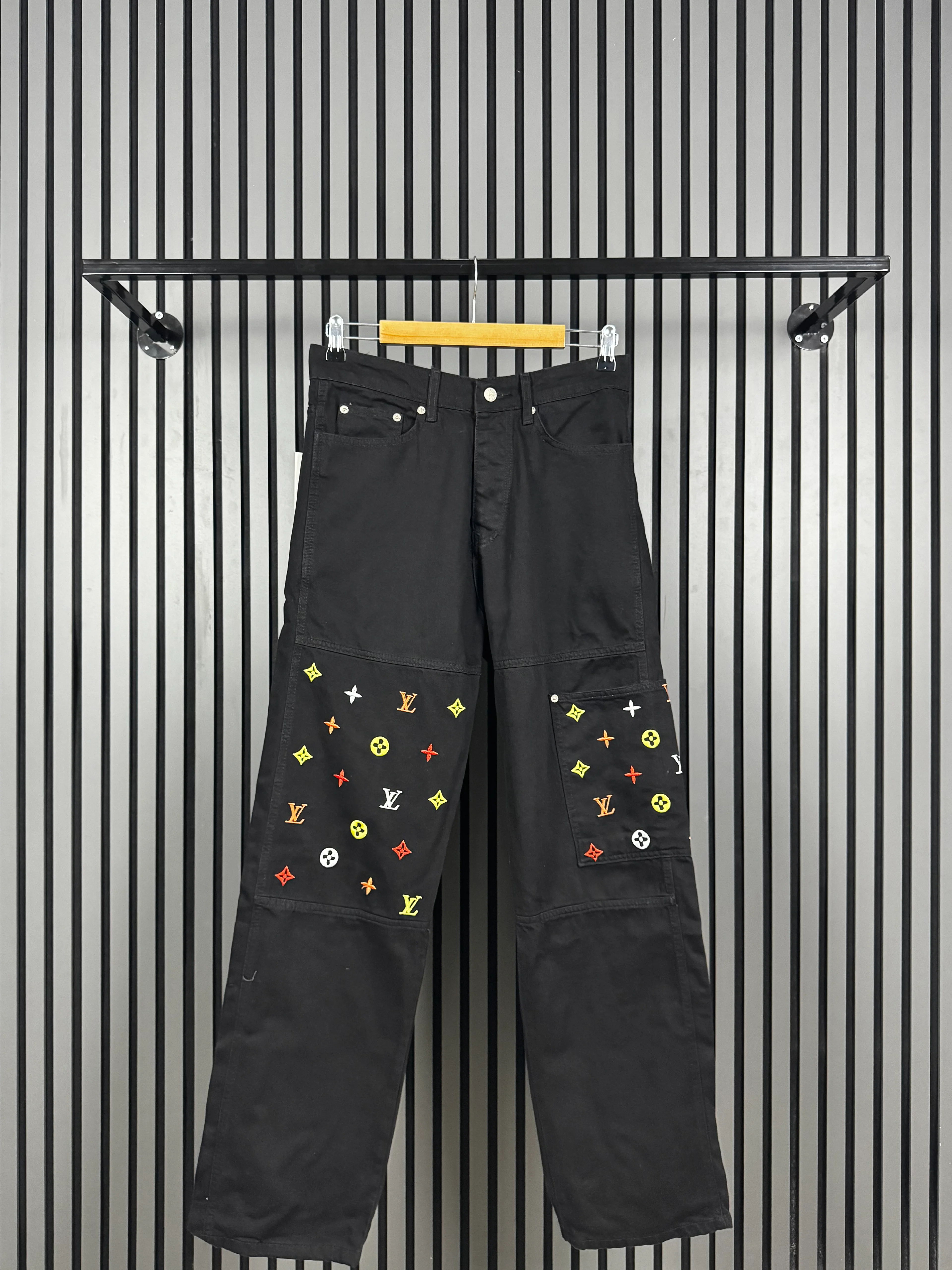 Louis Vuittion Baggy Black Jean