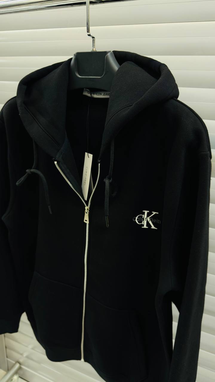 Calvin Klein Zip Hoodie Black