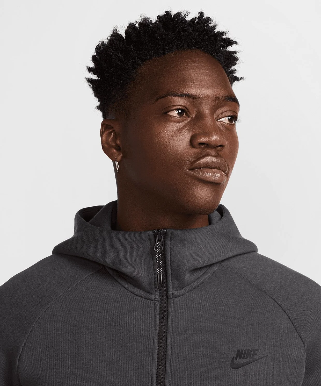 NIKE Tech Fleece 2025 Grey Black Hoddie