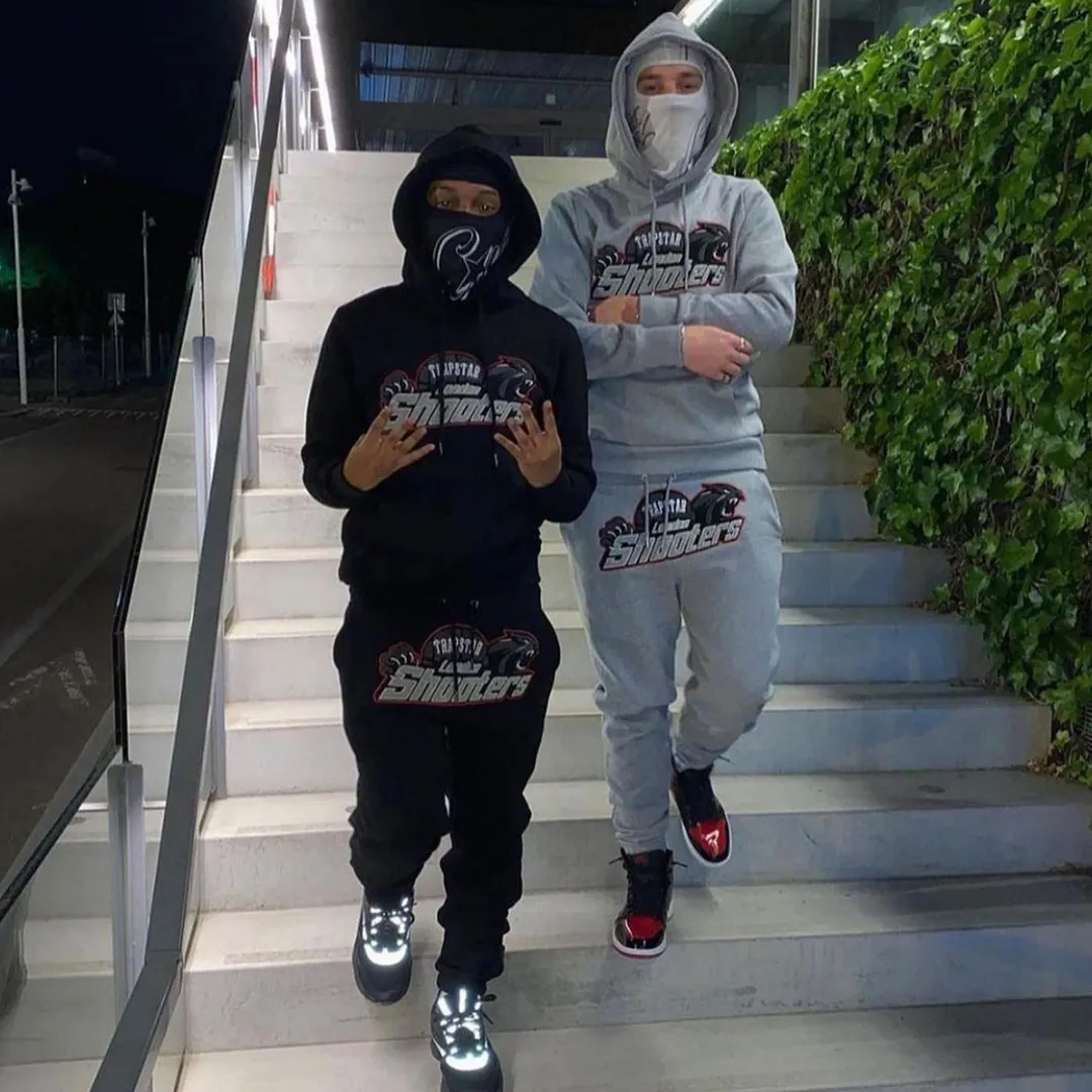 Trapstar London Shooters Tracksuit Black Red 