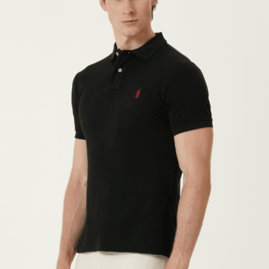 RL Black Red Polo Yaka T-shirt