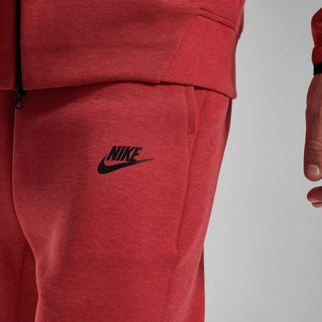 NIKE Tech Fleece 2024 Windrunner Tracksuit Red Jogger