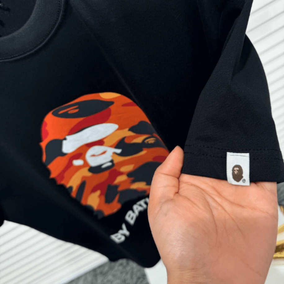 Bape Black Red Basic T-shirt
