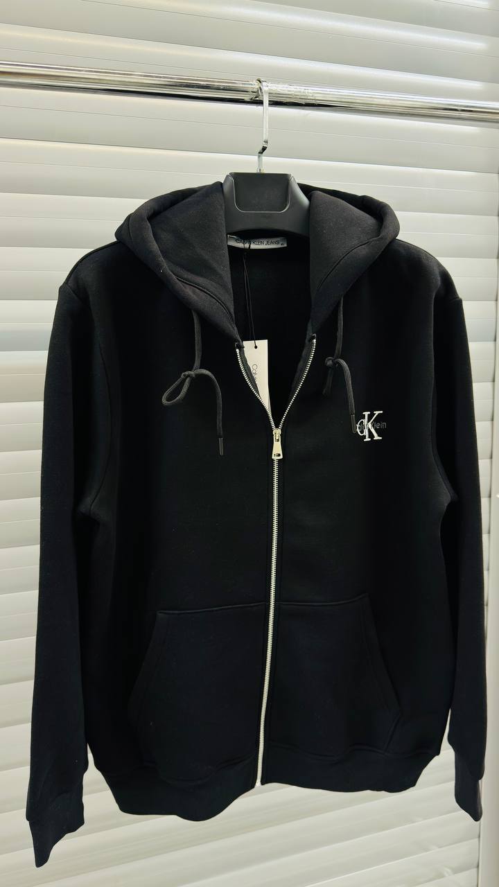 Calvin Klein Zip Hoodie Black