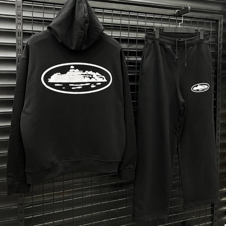 Corteiz Baggy Black Tracksuit 