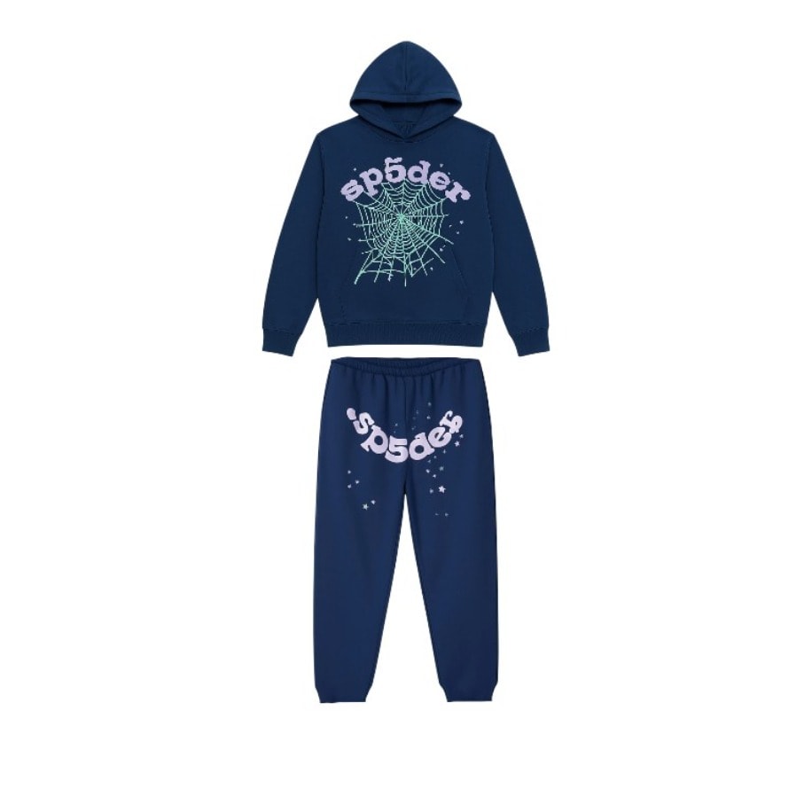 Sp5der Tracksuit Navy Blue 