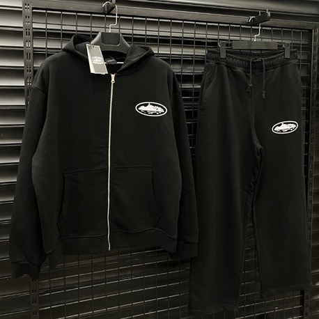 Corteiz Baggy Black Tracksuit 