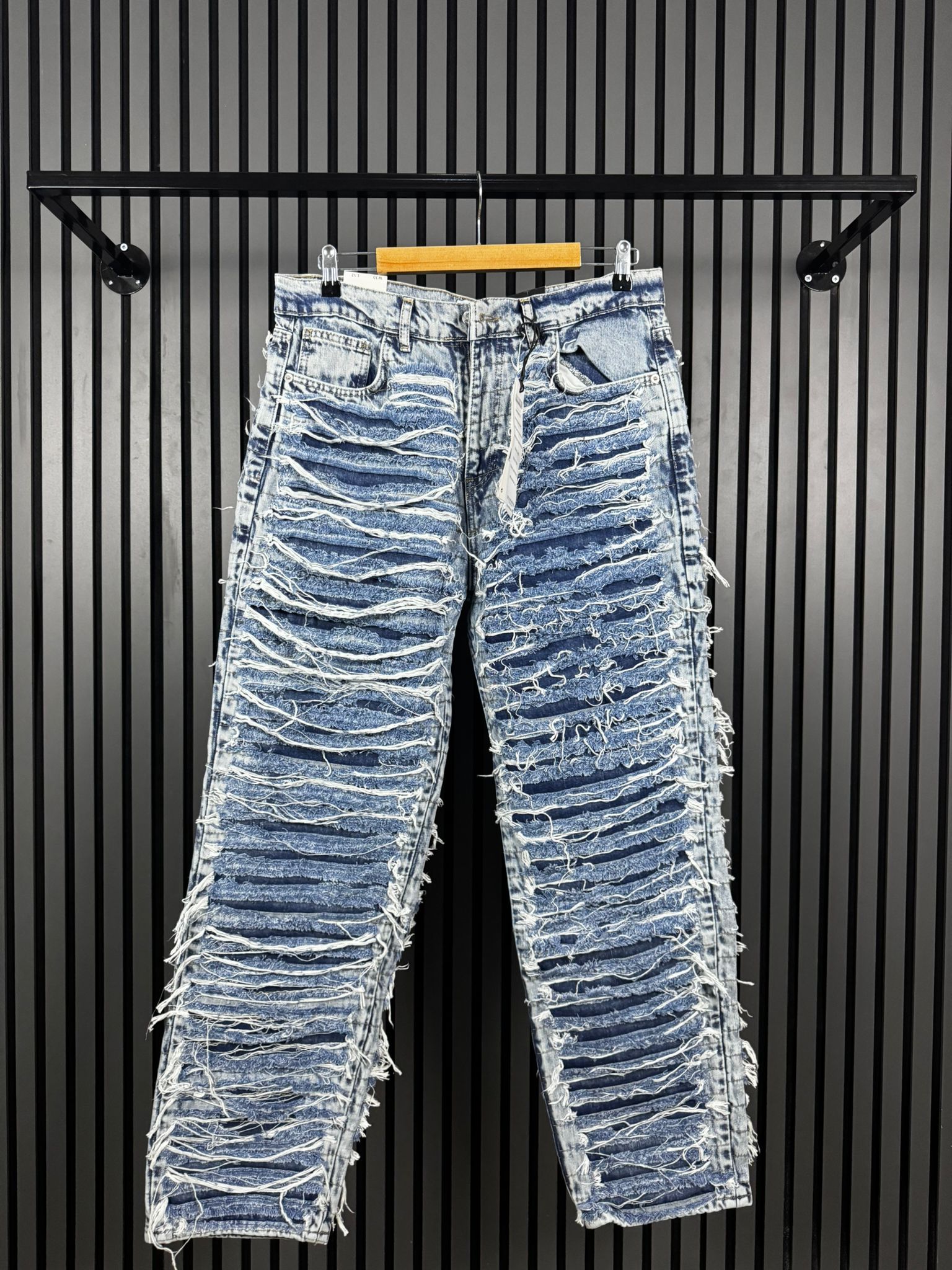 Blue Baggy Flared Jeans