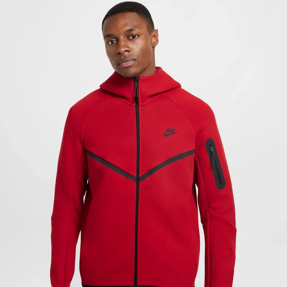 NIKE Tech Fleece 2025 Red Hoddie