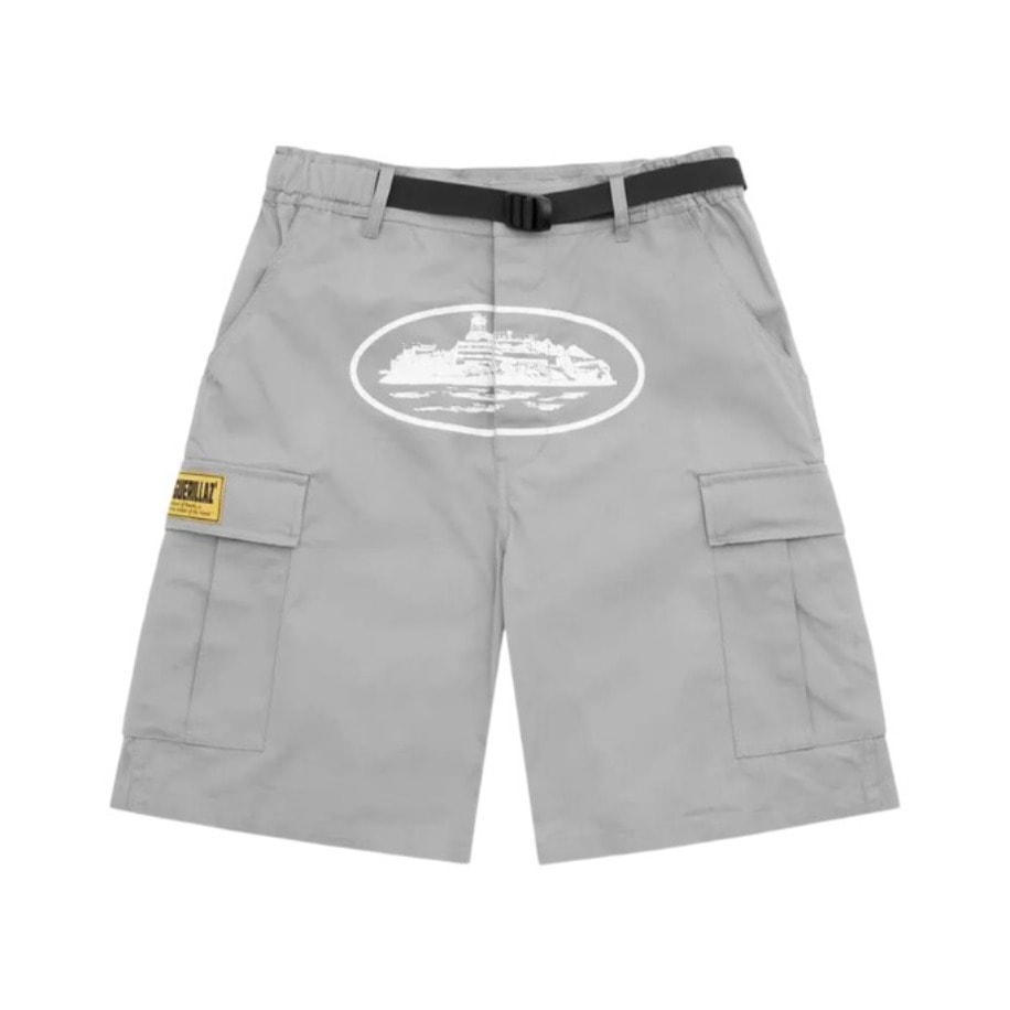 Corteiz RTW OG Alcatraz Cargo Shorts Grey